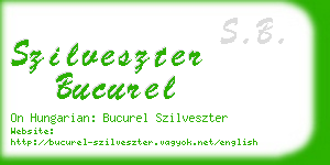 szilveszter bucurel business card